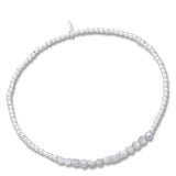 Gemstone Silver Stretch Bracelet