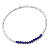 Gemstone Silver Stretch Bracelet