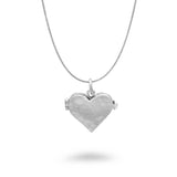 Hammered Heart Locket Necklace