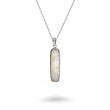 Long Rectangle Gemstone Necklace