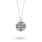 Paw Prints on my Heart Necklace