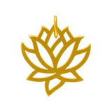 Medium Outline Lotus Flower Necklace