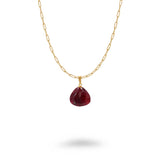 14K Gold Filled Pear Shaped Gemstone Necklace