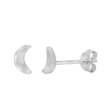 Crescent Moon Stud Earrings