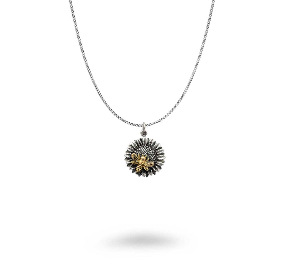 Sunflower and Bee Necklace