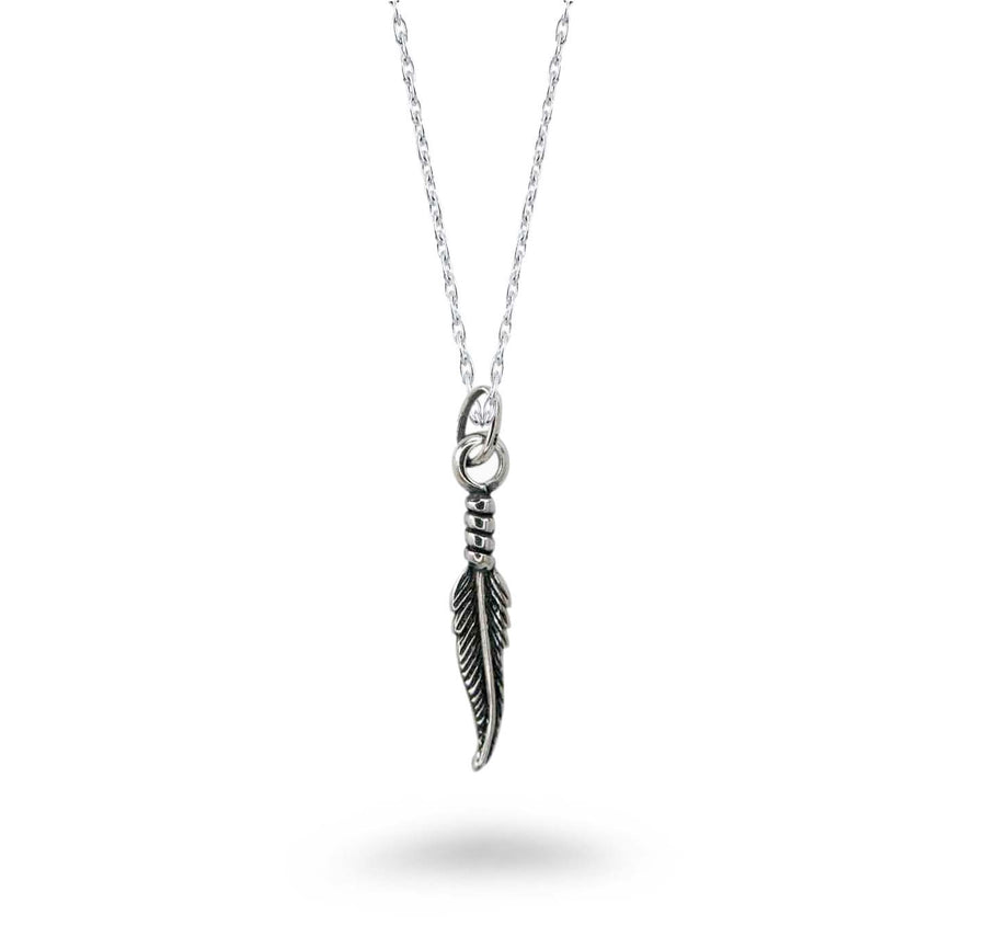 Small Thin Feather Necklace