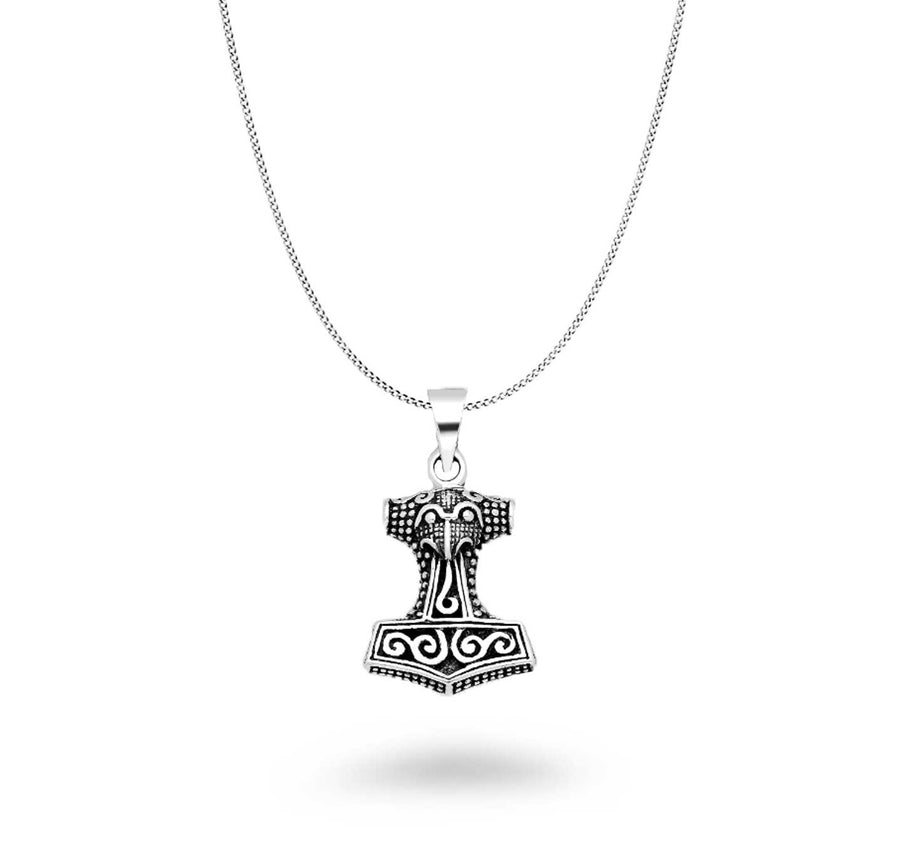 Sterling Silver Viking Hammer Necklace
