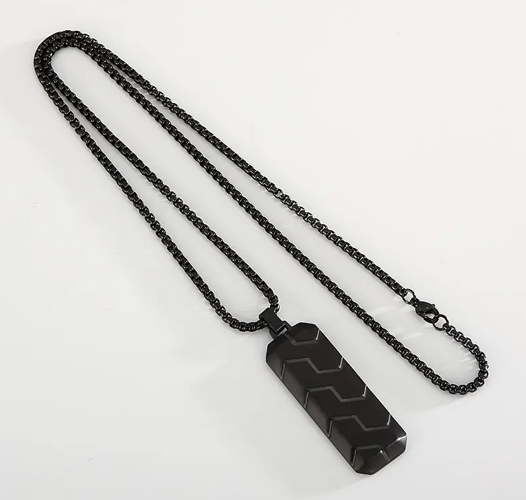 Tire Tread Dogtag Necklace