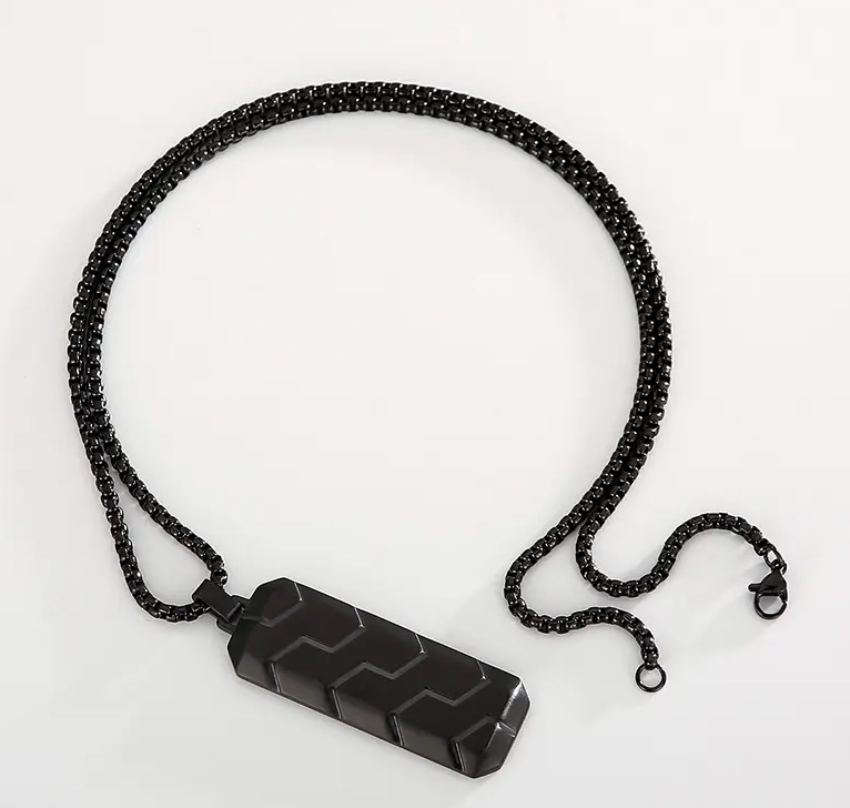Tire Tread Dogtag Necklace
