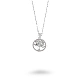 Halo CZ Tree of Life II Necklace