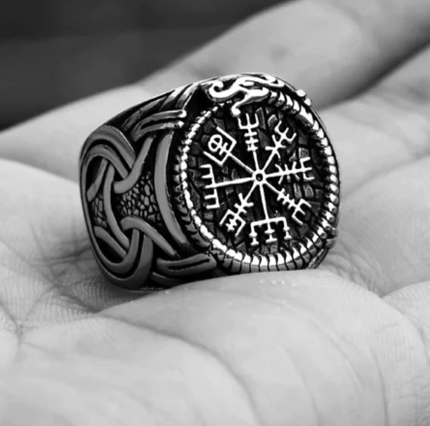 Norse Compass Signet Ring