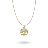 10KT Two-Tone Gold Tree of Life Pendant Necklace