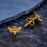 14KT Plated Bee Stud Earrings