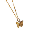 Textured Monarch Butterfly Necklace