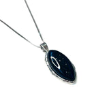 Oval Beveled Semi-Precious Necklace