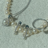 The Halo Pearl – Sterling Silver Necklace