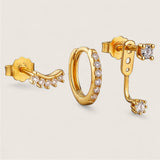 Celestial Arc – CZ Earring Set