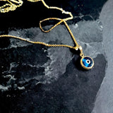 10KT Evil Eye Pendant Necklace