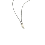 Tiny Outlined Angel Wing Necklace