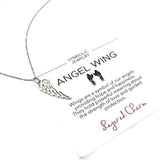 Medium Outline Angel Wing Necklace