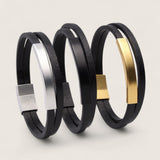 The Bastion – Double Leather Bracelet