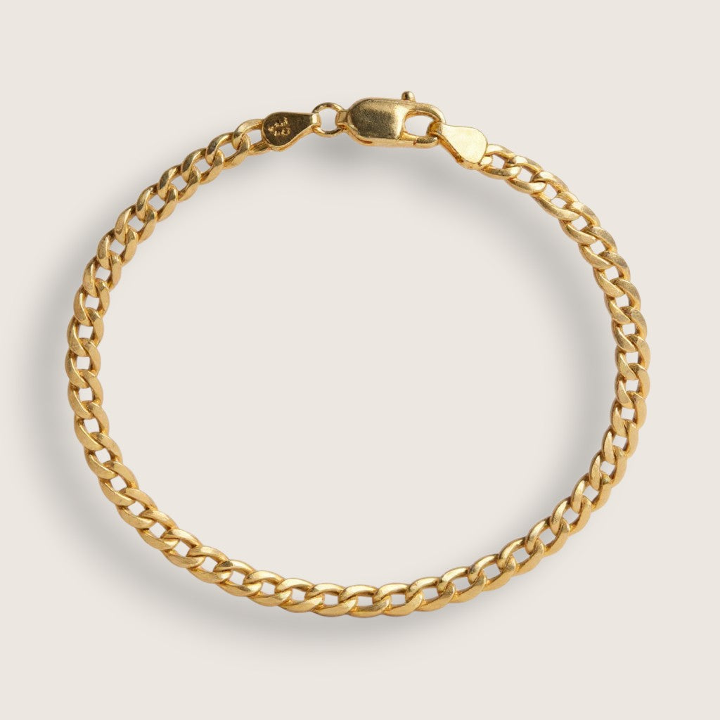 Argent Curb-Sterling Silver Bracelet