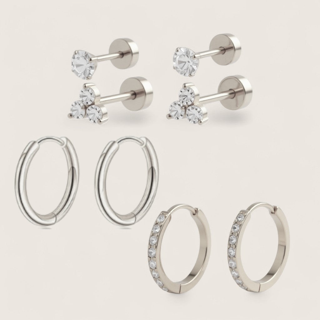 Luminous Harmony – 4-Piece Earring Gift Set