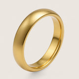 Evermore Band – Gold Beveled Tungsten Ring