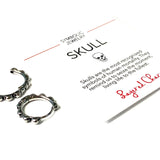 Stainless Steel Skull Hoop Earrings