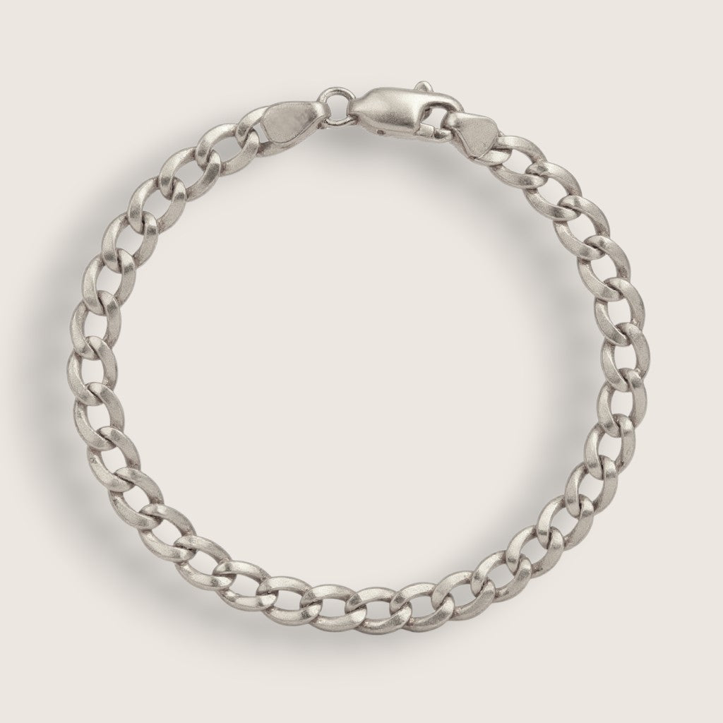Argent Curb-Sterling Silver Bracelet