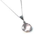 Teardrop Rose Quartz Necklace