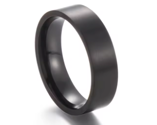 Stainless Steel Flat Brushed Ring 6mm