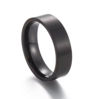 Stainless Steel Flat Brushed Ring 6mm