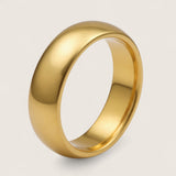 Evermore Band – Gold Beveled Tungsten Ring