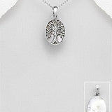 Oval Shell Tree of Life Necklace