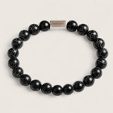 The Obsidian Vein – Black Turquoise Bracelet