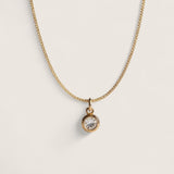 Bronze CZ Birthstone Necklace