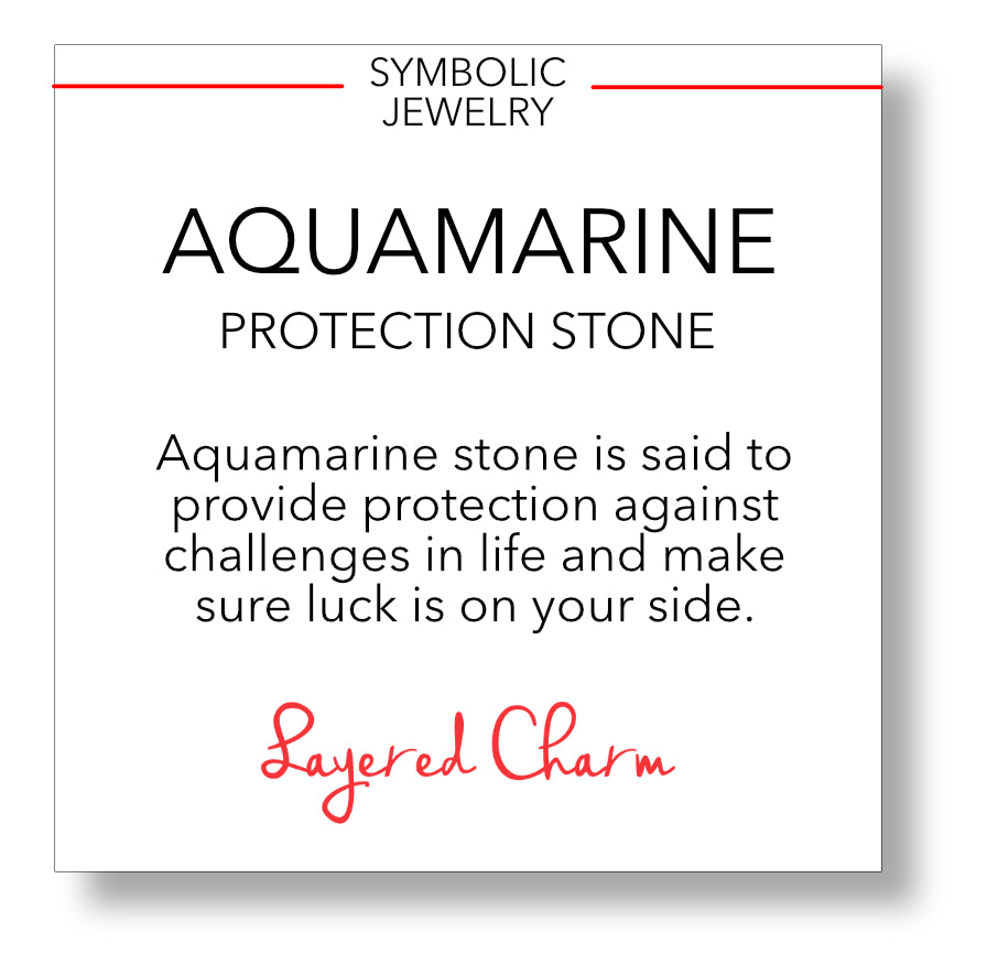 Rough Cut Aquamarine 20mm Necklace