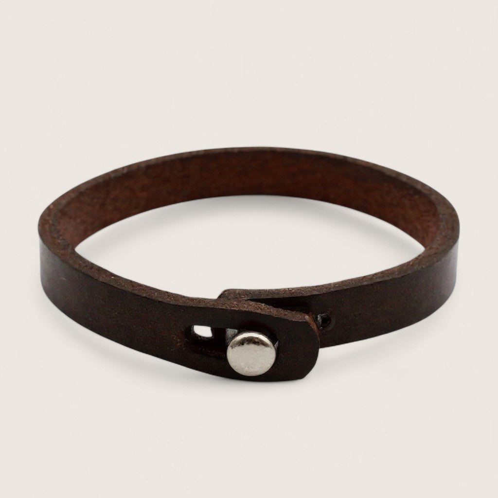 The Outrider – Flat Leather Bracelet