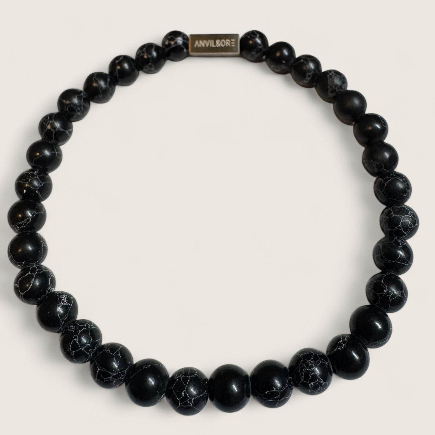 The Obsidian Vein – Black Turquoise Bracelet
