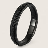 The Stratus Band – Braided Leather Bracelet
