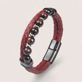 Pathfinder Leather & Stone Bracelet
