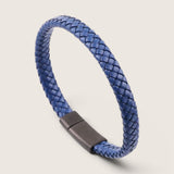 Flat Leather Braided Bracelet