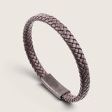 Flat Leather Braided Bracelet