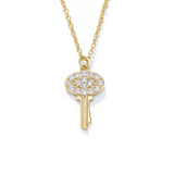 Realistic CZ Key Necklace