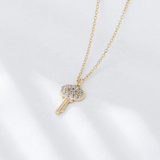 Realistic CZ Key Necklace