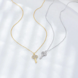 Realistic CZ Key Necklace