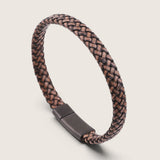 Flat Leather Braided Bracelet