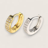 The Luxe Loop – 11mm Double Row CZ Huggie