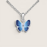 Enamel Butterfly Wing Necklace